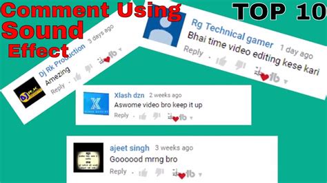 Sound Effect Youtuber Comment Video Best Sound Effects Youtubers Use