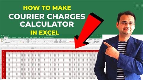 How to make Courier Charges Calculator in Excel | Shipping Charges ...