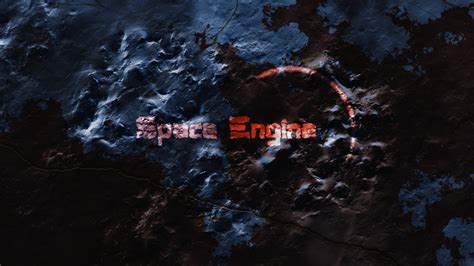 Space Engine Logo On A Random Planets Surface Using Displacement