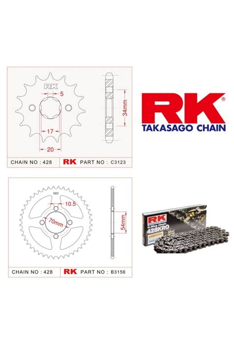 Genel Markalar Cbr 125 R Rk O ring Zincir Dişli Set 428 So 15 42t Pnr