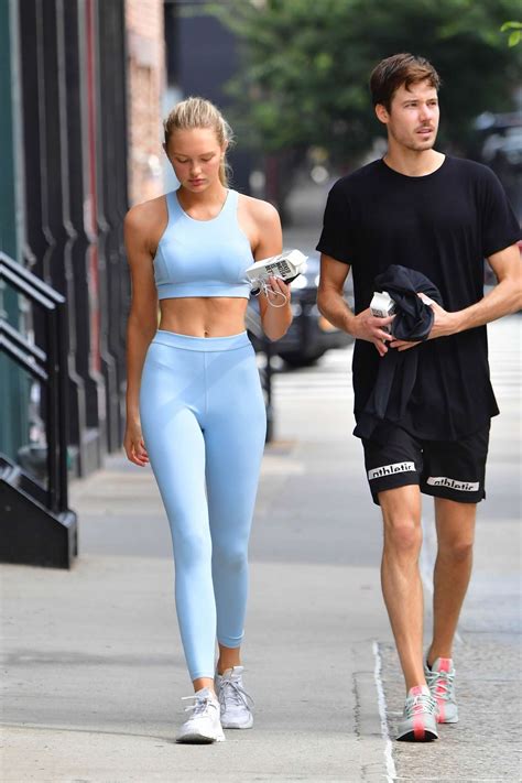 Romee Strijd In Blue Workout Gear 02 GotCeleb