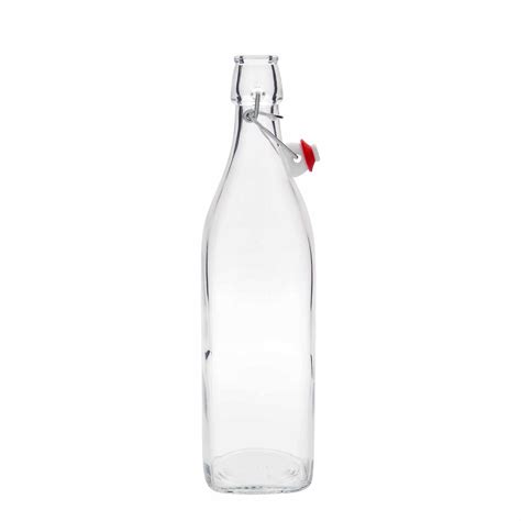 Ml Glasflasche Swing Quadratisch M Ndung B Gelverschluss