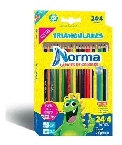 Lápices De Colores Triangulares Norma Caja De 24 4 MercadoLibre