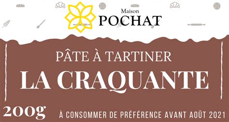 Pâte à Tartiner Maison POCHAT Boulangerie Pâtisserie Traiteur