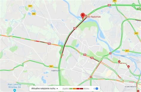 Wrocław Karambol na AOW Spore utrudnienia korek ma ponad 8