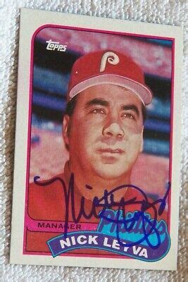 Philadelphia Phillies Nick Leyva Signed Topps Card Auto Ebay