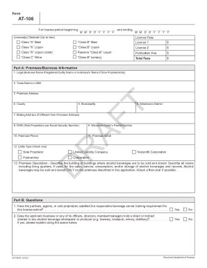 Fillable Online Form At Original Alcohol Beverage License