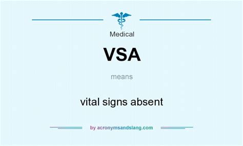 Vsa Vital Signs Absent In Medical By