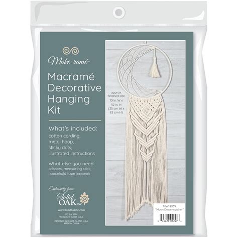 Solid Oak Make Ramé™ Moon Dreamcatcher Macramé Hanging Kit Michaels