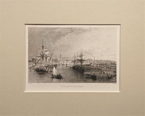 Stockton on Tees, c.1830 Engraving For Sale,