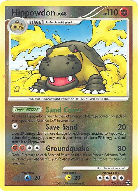 Pokemon Card Rising Rivals Hippowdon Lv Reverse Holo