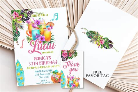 Luau Party Invitation Template – Mama Life Printables