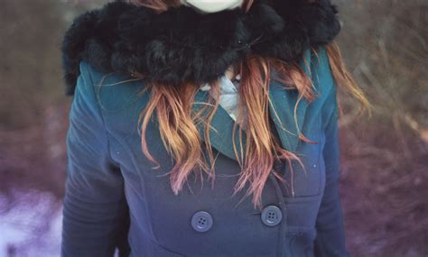 Wallpaper Long Hair Snow Winter Blue Jacket Black Hair Scarf