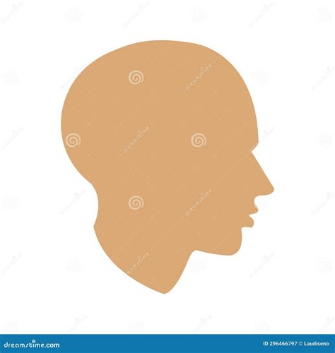 Isolated Silhouette of a Head Vector Stock Vector - Illustration of ...