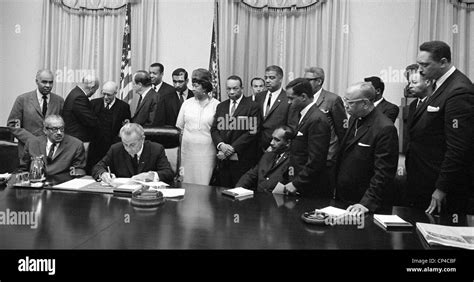 President Lyndon Johnson Met With Civil Rights Leaders Before The