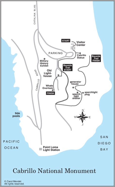 Map of Cabrillo National Monument walking tour