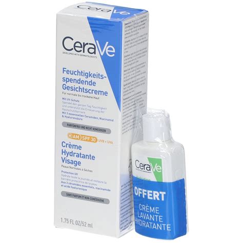 Cerave Cr Me Hydratante Visage Spf Ml Cr Me Lavante Ml Offerte