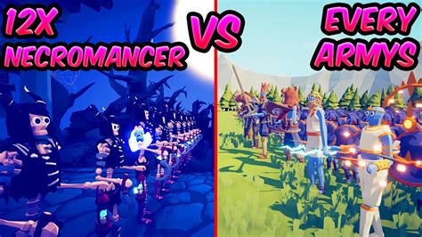 12x Necromancer Vs Every Teams ⚔️😱😱 Tabs Totally Accurate Battle