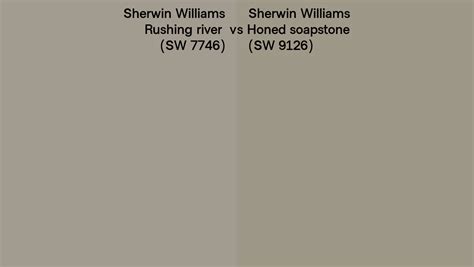 Sherwin Williams Rushing River Vs Honed Soapstone Side By Side Comparison