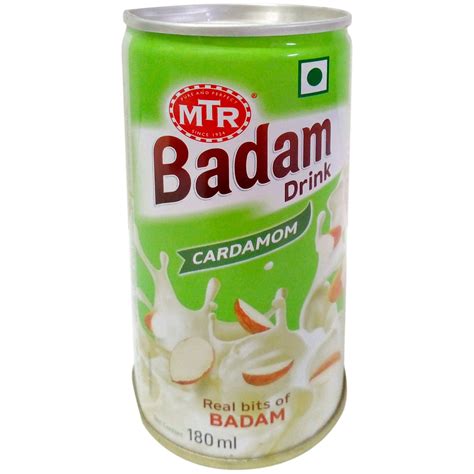 Buy Online Mtr Badam Milk Drink Almond And Cardamom 180 Ml Kesar