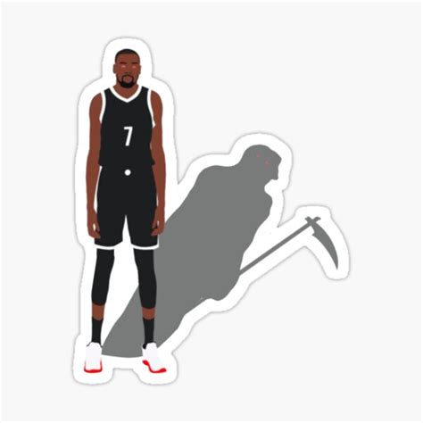 Kevin Durant Slim Reaper Brooklyn Nets Sticker For Sale By Rhyskhan