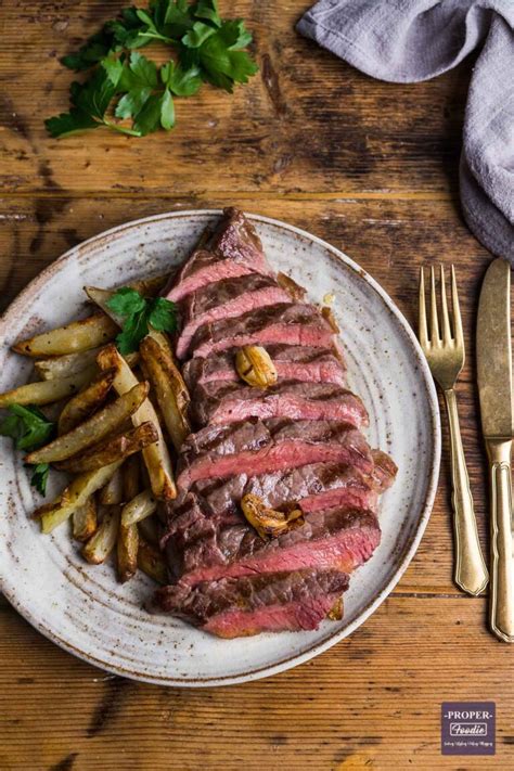 Steak and Chips with Garlic Butter - ProperFoodie