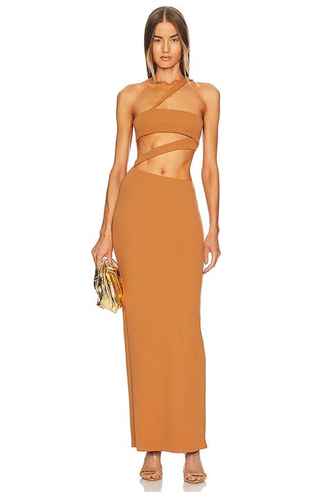 Michael Costello X REVOLVE Tory Gown In Caramel Brown REVOLVE