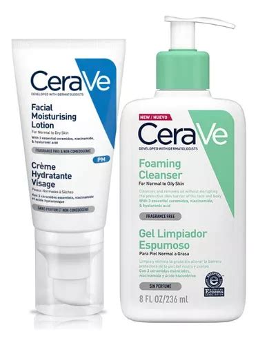 Pack Cerave Gel Espumoso Limpieza Ml Hidra Rostro Ml Cuotas Sin