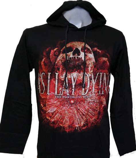 As I Lay Dying long-sleeved t-shirt w/hoodie The Powerless Rise size S ...