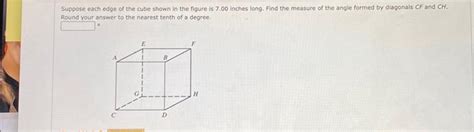 Solved Suppose each edge of the cube shown in the figure is | Chegg.com