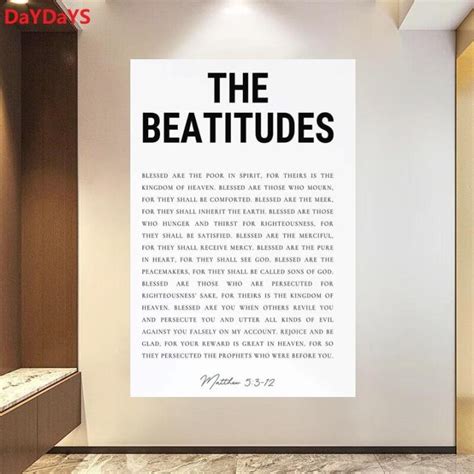 The Beatitudes Matthew 5 3 12 Christian Blessings Wall Art Bible Verse Poster Scripture For