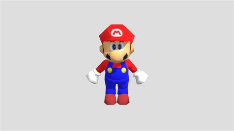 Mario 64 Rigged And In Single Texture 3d Model By Lankybox Calronald4 [13c3f92] Sketchfab