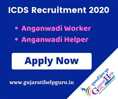 ICDS Recruitment For Anganwadi Worker And Helper 2020