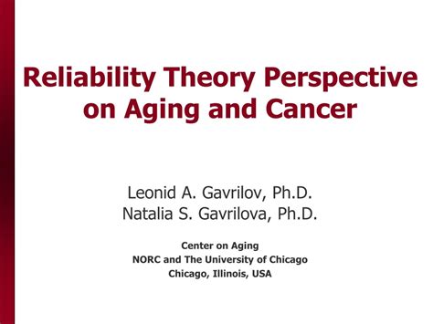 Ppt Reliability Theory Perspective On Aging And Cancer Powerpoint