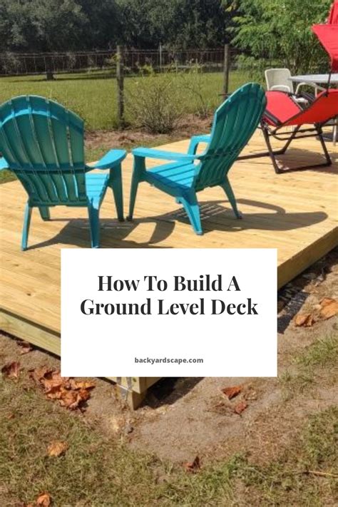 How To Build A Ground Level Deck