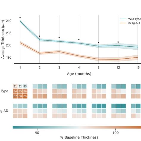 Retinal Thickness Longitudinal Variation A Average Thickness And Download Scientific