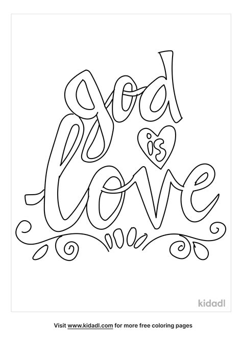 God Is Love Coloring Sheet Sketch Coloring Page