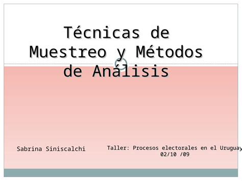 Ppt Tecnicas De Muestreo Y Analisis De Datos Dokumentips