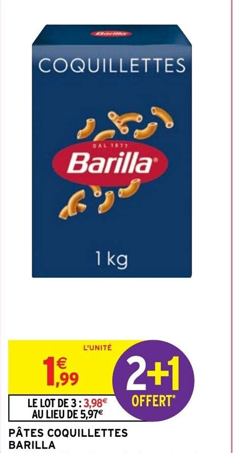 Promo P Tes Coquillettes Barilla Chez Intermarch