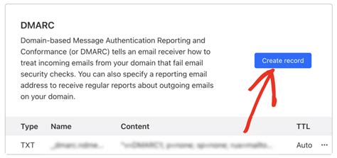 Adding a DMARC Record