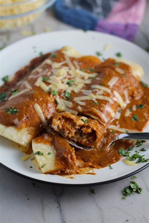 Easy Chicken Mole Enchiladas (Enmoladas) with Rotisserie Chicken ...