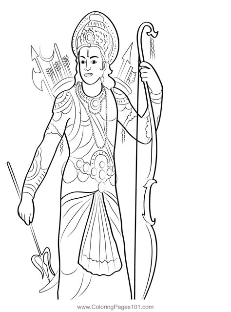 Ram Navami Coloring Page | Coloring pages, Coloring pages for kids ...