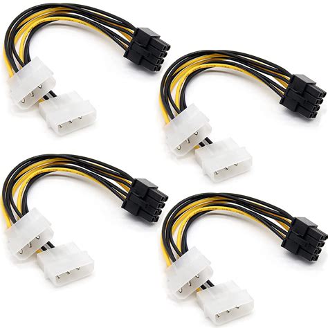 DanYee 8 Pin PCIe To Dual 4 Pin Molex LP4 Power Cable Adapter Video