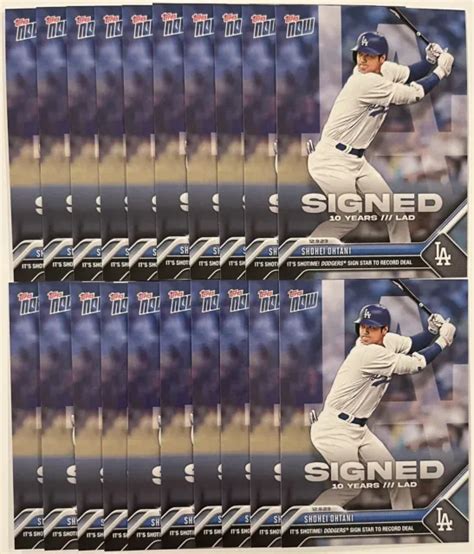 X Topps Now Shohei Ohtani Sign Os Dodgers Signe Toile