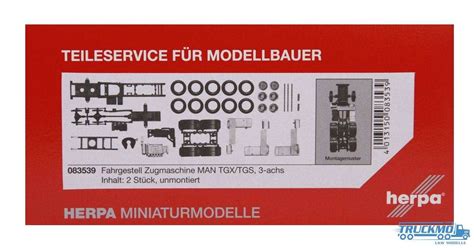 Herpa Zugmaschinen Fahrgestell Man Tgx Tgs Achs Inhalt St Ck Lkw