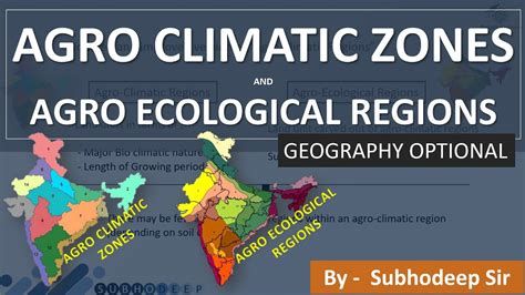 Agro Climatic Zones Agro Ecological Regions Geography Optional