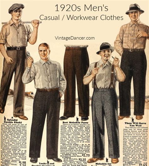 1920s Men's Casual Clothing & Fashion Trends