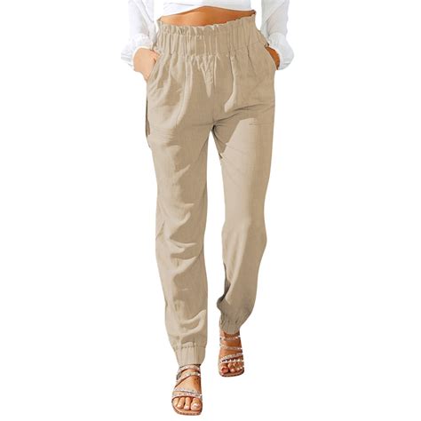 Fulijie White Stag Womens Plus Size Pantstest Cargo Trendswhite Linen Pants For Women