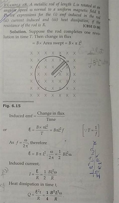 ExAmpes 18 A Metallic Rod Of Length L Is Rotated At An Angicier Speed A