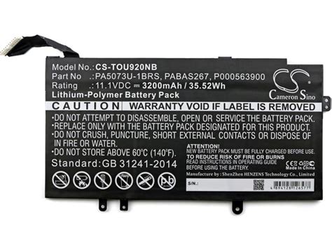 Cameron Sino Mah Battery For Toshiba Satellite U T Satellite